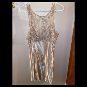 Lace champagne dress